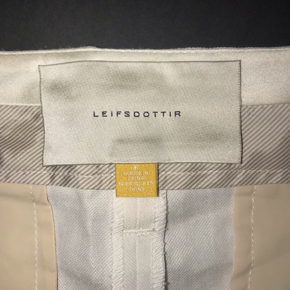Anthropologie Leifsdottir White Tuxedo Stripe Shorts - size 8 - Picture 6 of 13